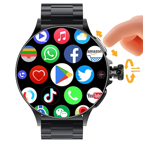 iMosi 4G SIM Smart Watch WiFi GPS Herzfrequenzmonitor Bluetooth Android iOS 1880mAh Batterie 1,95 Image