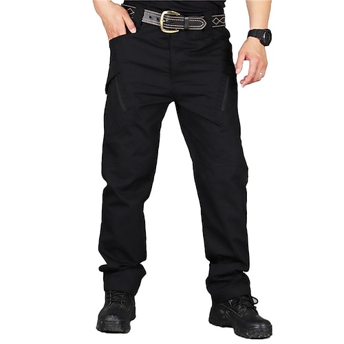Herren Cargohose Cargohosen Taktische Hose Hose Hosen Multi Pocket Glatt tragbar Outdoor Casual Täglich Baumwollmischung Sport Modisch Schwarz Armeegrün Image