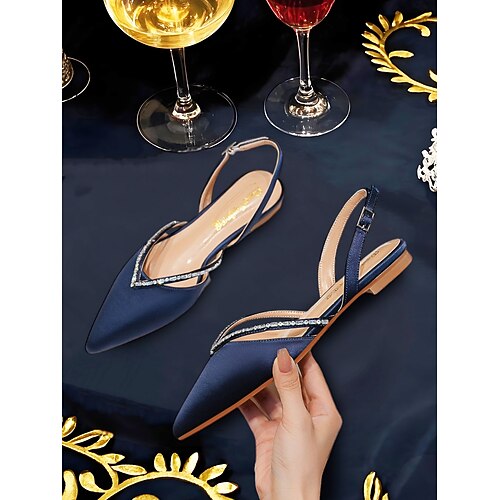 beige Slingback-Pumps mit spitzer Spitze – elegante Schuhe mit niedrigem Absatz für Hochzeiten formelle Anlässe Image