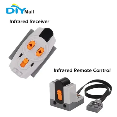 DIYmall 2.4G IR Remote Control & Receiver - 4-Channel, Compatible with Legoeds Technical Power