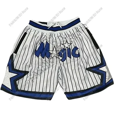 2025 Trendy Chicago Bulls American Vintage Basketball Embroidery Magic Raptors Shorts Summer Loose