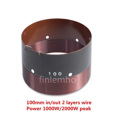 100mm Speaker Subwoofer Voice Coil 2000W Peak 18" 15"Bass Repair Part 2 Layers Wire In Out With