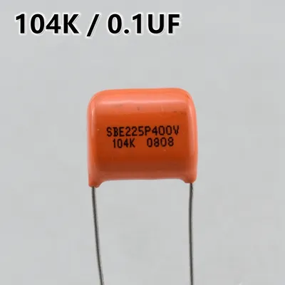 Orange Tone Capacitor SBE715P 104K 0.1UF 400V Electric Guitar Bass Cap Made in USA