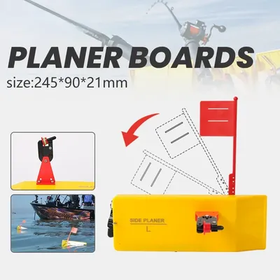Large Planer Boards Kites Includes Spring Flag System Offshore Trolling Downrigger Clips Sea Fishing