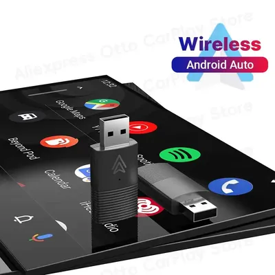 Android Auto Wireless Adapter Mini Dongle Plug and Play Car Accessories for OEM Wired Android Auto