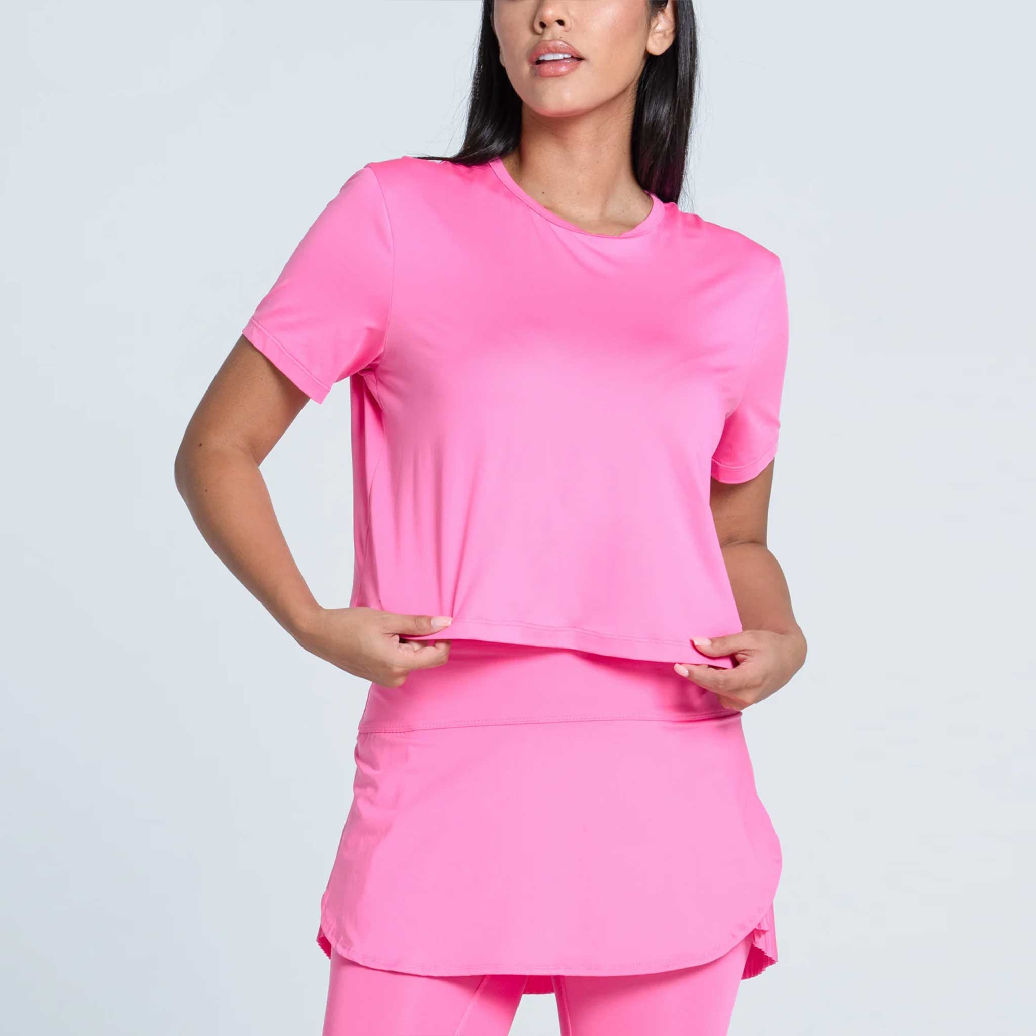Lucky in Love Power Box Tee Women's Tennis Apparel Taffy