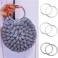 2 pz/set borsa rotonda in metallo telaio per cucire maniglie per borse fai da te per borse che fanno
