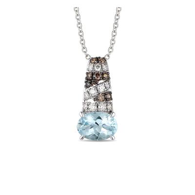 Le Vian Sea Blue Aquamarine 14K 0.79 Ct. Tw. Diamond & Aquamarine Pendant
