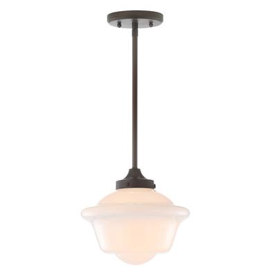 Jonathan Y Kurtz 9.5In Adjustable Drop Metal Glass Led Pendant