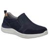 Slip-On Sneaker JOSEF SEIBEL "Wales 04", Herren, Gr. 44, blau (dunkelblau, kombi), Leder, casual, Schuhe, Slipper, Komfortschuh, Schlupfschuh mit elastischem Gummizug-Einsatz