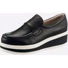 Slipper HEINE, Damen, Gr. 35, schwarz, Leder, Leder, modisch, Schuhe