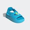 Badesandale ADIDAS ORIGINALS "ADIFOM KIDS ADILETTE", Gr. 32, sky rush, cloud weiß, solar gelb, Synthetik, Textil, sportlich, Schuhe