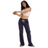 Strandhose ROXY "OCEANSIDE PANT", Damen, Gr. L (40), N-Gr, blau (mood indigo), Obermaterial: 55% Leinen, 45% Viskose, sportlich, Hosen, in großen Größen