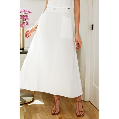 Fresh Start White Maxi Skirt