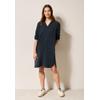 Sommerkleid CECIL, Damen, Gr. S (38), US-Größen, blau (universal blau), Web, 100% Baumwolle, unifarben, casual, comfort fit kniefrei, V-Ausschnitt, 3/4-Ärmel Bündchen, Kleider, aus 100% Baumwolle