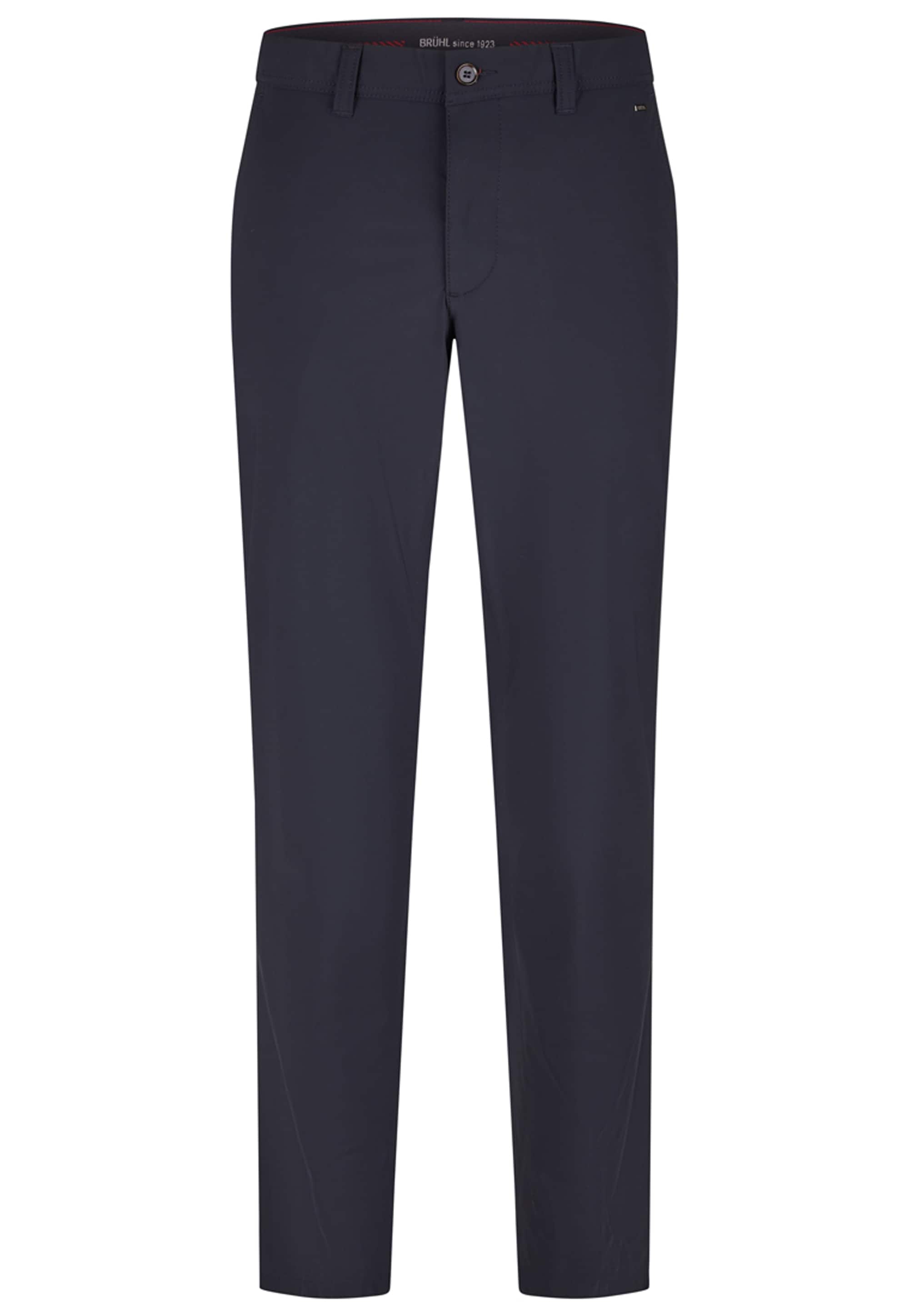 Chinohose BRÜHL "Aversa", Herren, Gr. 24, EURO-Größen, blau, 79% Polyamid, 21% Elasthan, unifarben, Casual, lang, Hosen, aus Techno-Jersey
