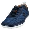 Slip-On Sneaker BUGATTI, Herren, Gr. 45, blau (blau used), Lederimitat, sportlich, Schuhe, Freizeitschuh, Halbschuh, Slipper mit Lochmuster