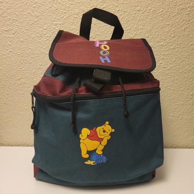 Disney Bags | Disney Winnie The Pooh Lightweight Backpack & Pencil Pouch | Color: Green/Red | Size: Os
