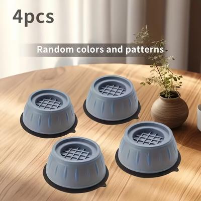TEMU 4pcs Washing Machine Base, Essential For The Bathroom, , Shockproof, A Must-have For The Bathroom. Image
