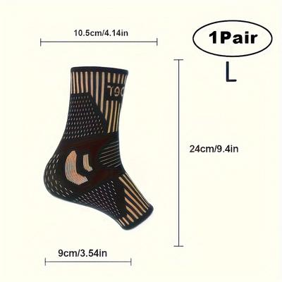 TEMU 2pcs Copper Ankle Sleeves For - Ideal For Basketball, Soccer, Tennis, Running | Breathable Sports Support Braces