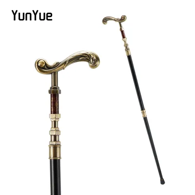 Bronze Flower Walking Stick Decorative Vampire Halloween Cospaly Vintage Party Fashionable Women Elegant Walking Stick 93cm