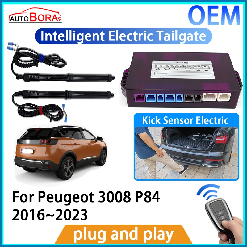 ZhuCamX Intelligente elektrische Heckklappe, automatisches Hebe-Set, Fernbedienung, Öffner, Kofferraum für Peugeot 3008 P84 2016–2023 Image