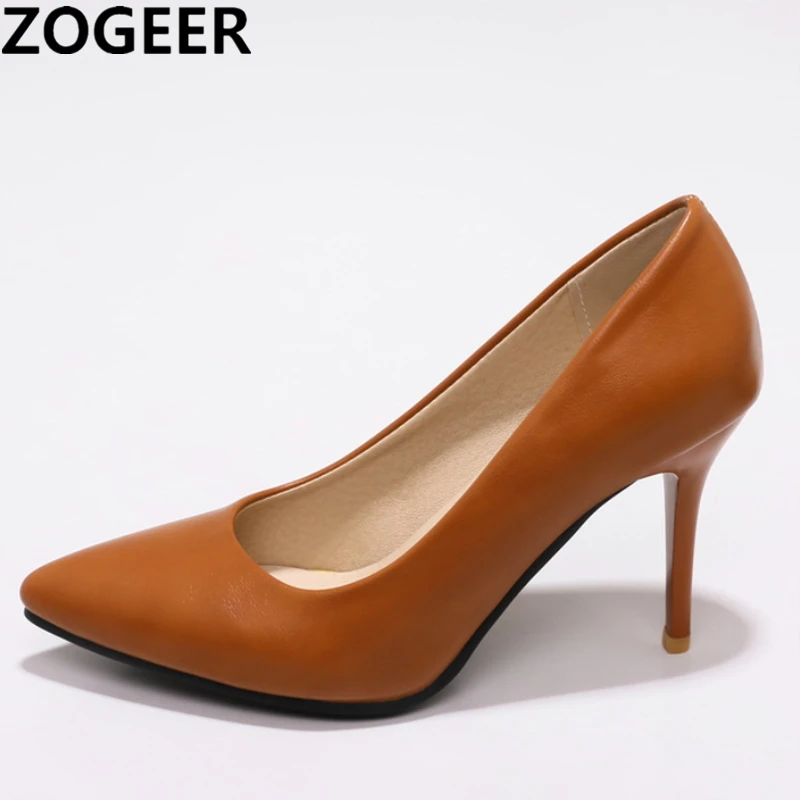 Mode High Heels Frauen Pumpt Schuhe Elegante Rosa Schwarz Nude Dünnen Absätzen Sexy Büro Hochzeit Büro Schuhe Damen Große Größe 48