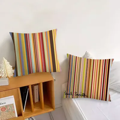 Muster Streifen Luxus Marke Kunst Kissenbezug Weiche Kissenbezüge für Bauernhaus Sofa Dekor Image