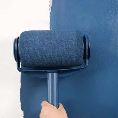 1pc Self-priming Large Drum Brush, Wall Painting Brush, Latex Paint Wall Brush