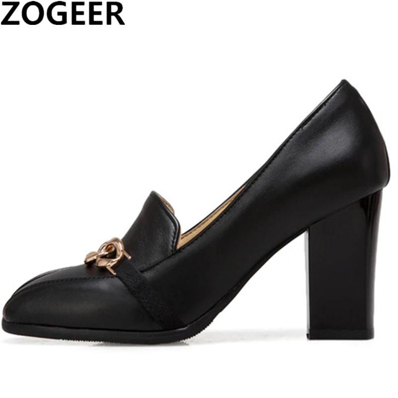 Elegante High Heels Frauen Pumpt Schuhe Frühling Marke Schwarz Weiß Mit Hohen Absätzen Party Büro Schuhe Luxus Kette Casual Kleid Pumpen Große Größe