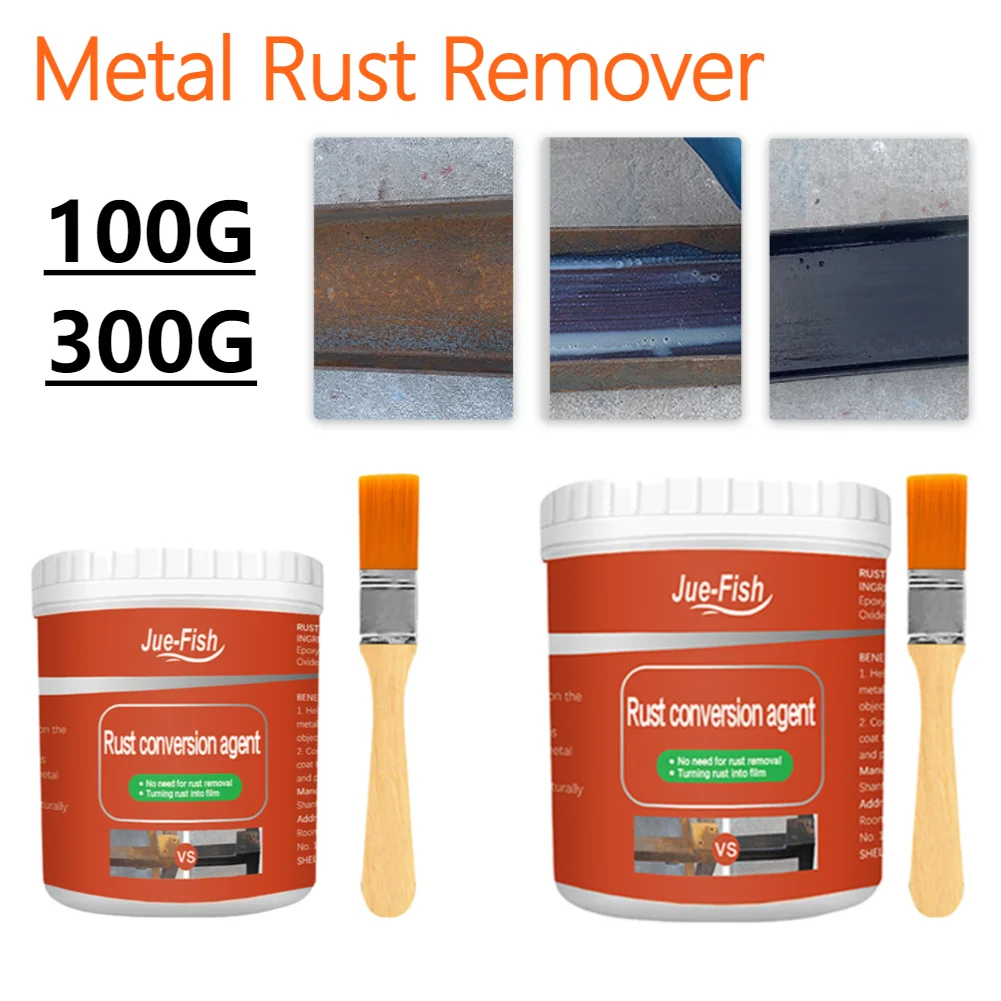 100/300 g Metall-Rostentferner, Rostrenovierer, Mehrzweck-Metallic-Lack auf Wasserbasis, wasserdicht, korrosionsbeständig, Autowartung Image