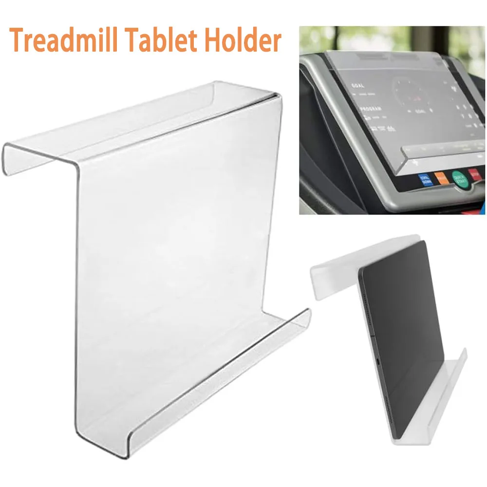 Acryl Laufband Tablet Halter Transparent Zeitungs Rack Tragbare Tablet Display Stand Übung Laufen Lesen Fahrrad Ständer Image