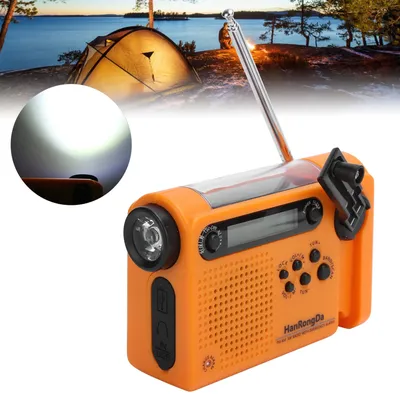 FM/AM-Radio, Vollband-Radio, tragbares Vollband-Radio, Solarladung, FM/AM-Radio mit Taschenlampe für den Notfallgebrauch, tragbares Radio