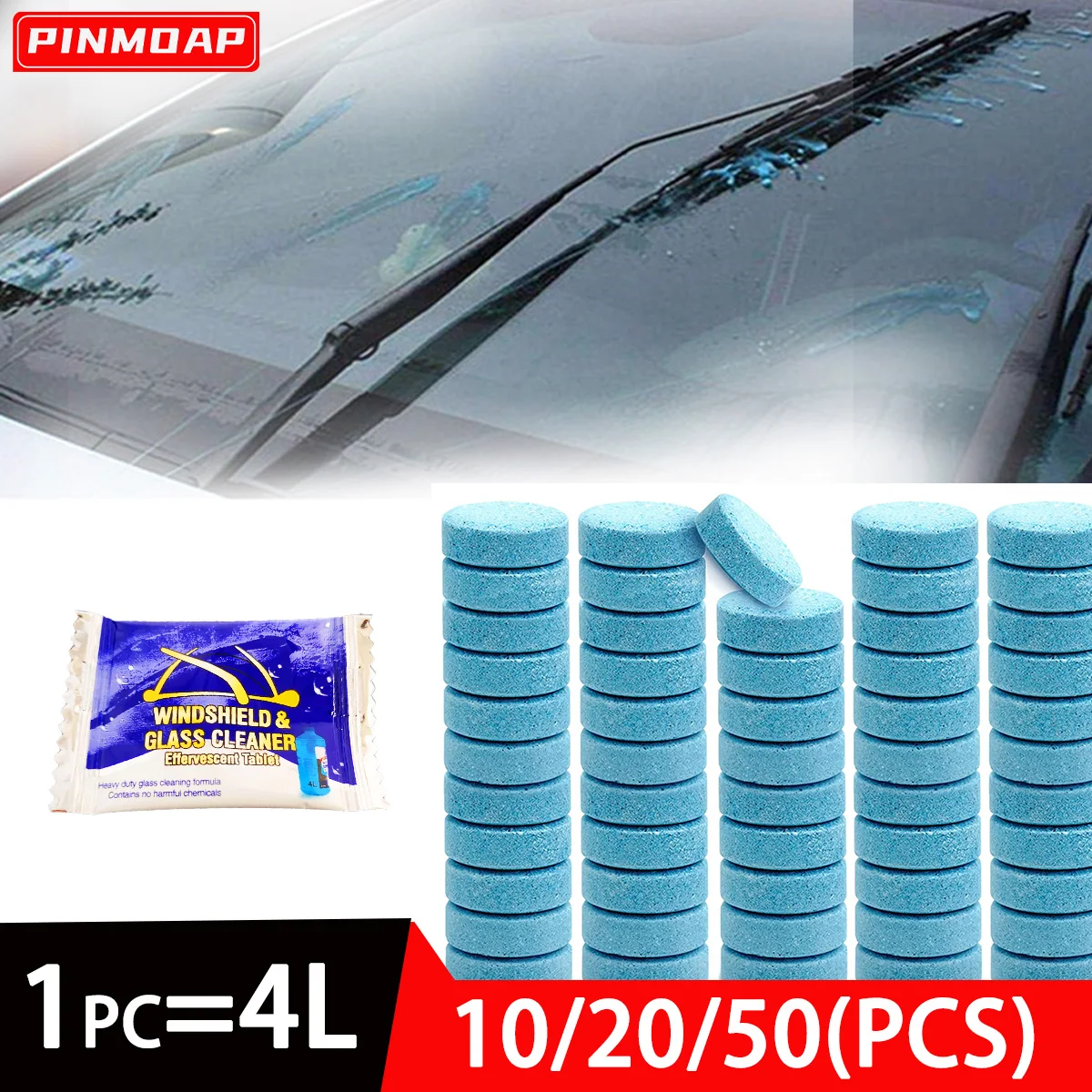 Auto Windschutzscheibe Brausetabletten Feste Reiniger Wischer Reinigung Werkzeuge Auto Hause Fenster Glas Staub Waschen Auto Zubehör Image