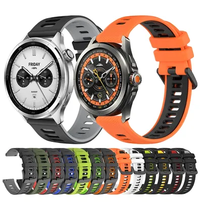 22 mm Silikonbänder für Xiaomi Watch S4/S3/S2 46 mm 42 mm/Watch S1 Pro Active Armbänder MI Watch Color 2 Armbandzubehör Correa Image