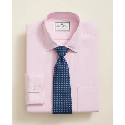Brooks Brothers Men's Egyptian Cotton Twill Ainsley Collar, Hairline Stripe Dress Shirt | Light Pink | Size 16½ 33