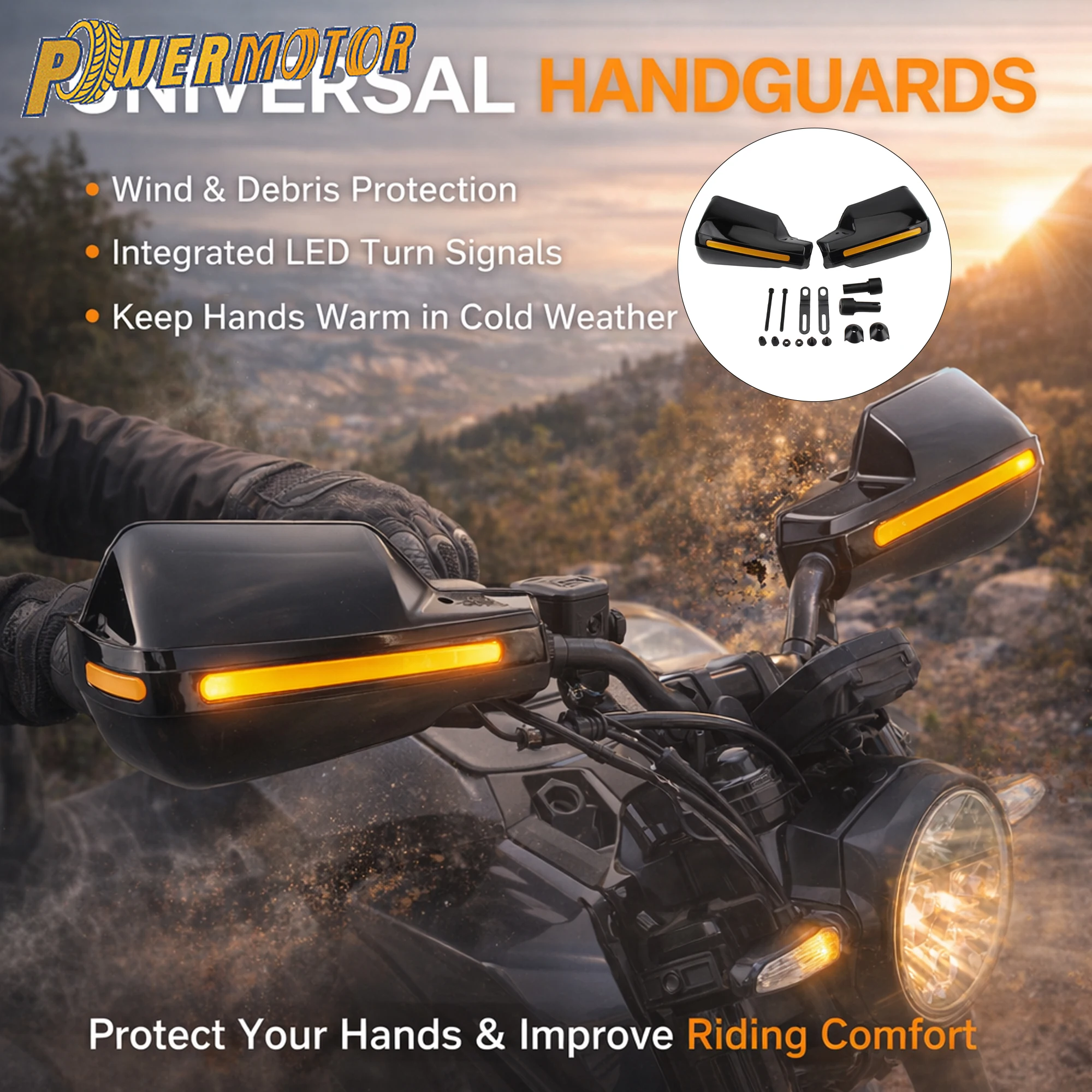 Paramani per protezione manubrio moto Paramani Accessori universali per moto Equipaggiamento di protezione Maniglia antivento Protezione per le mani
