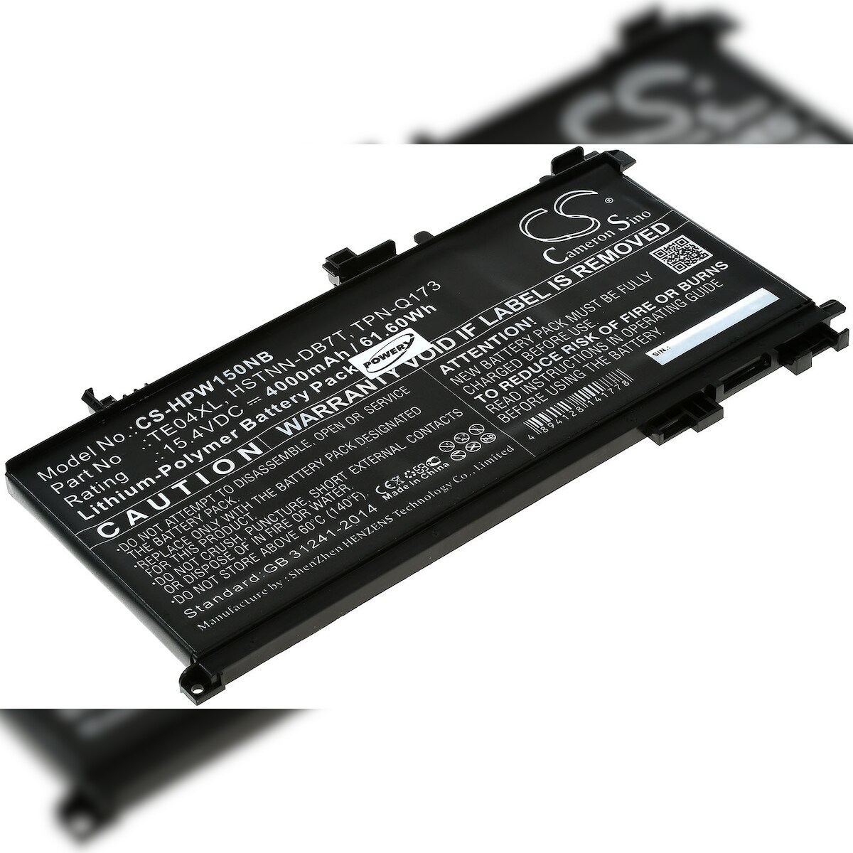 Powery Akku passend für Laptop HP Omen 15-AX200 / 15-AX200NX / 15-AX201NX / 15-AX203NX / Typ TE04XL u.a. Image
