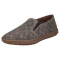 Slipper RIEKER, Herren, Gr. 44, braun (kaffee), Lederimitat, sportlich, Schuhe, Loafer, Schlupfschuh, Casual-Slipper mit kleinen Stretcheinsätzen