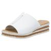 Keilpantolette RIEKER, Damen, Gr. 39, weiß, Lederimitat, unifarben, klassisch, Schuhe, Sommerschuh, Hausschuh, Keilabsatz, zum Schlupfen, Topseller