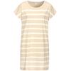 Nachthemd S.OLIVER, Damen, Gr. 36/38, N-Gr, beige (beige, weiß, gestreift), Single Jersey, Obermaterial: 60% Baumwolle, 40% Polyester, gestreift, unifarben, casual, loose fit mini, Rundhals, Kurzarm angeschnitten, Kleider, mit garngefärbten Streifen