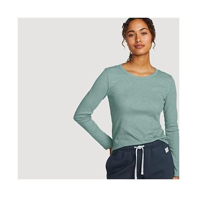 Eddie Bauer Women's Infinity Slub Long-Sleeve Crew - Dusty Loden - Size XL