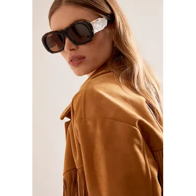 Damson Madder Oversized Navigator Sunglasses