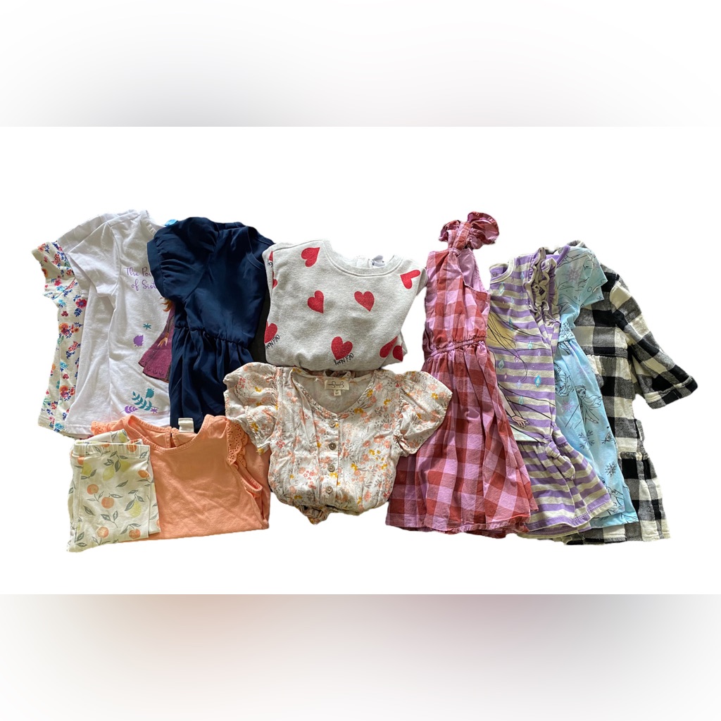 Disney Shirts & Tops | Toddler Girl Kids Clothing Bundle Shirts Dresses Jumpsuit | Color: Blue/Pink | Size: 4tg