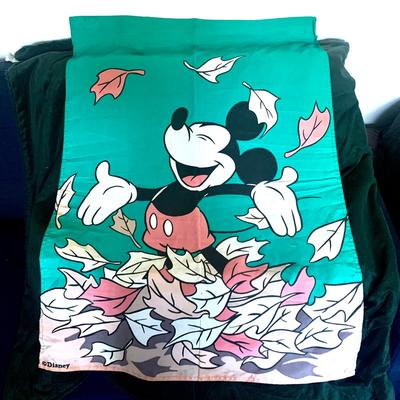 Disney Other | Vintage Disney House Flag Fall Leaves Mickey Mouse | Color: White | Size: Os