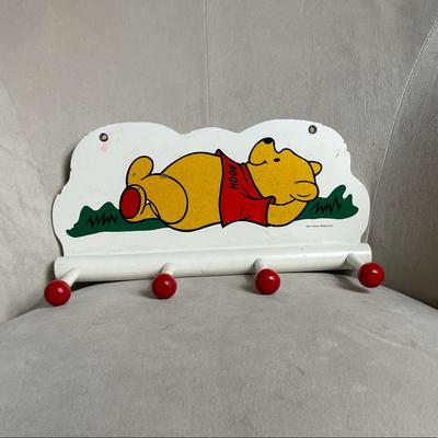 Disney Accents | Vintage Walt Disney Production Winnie The Pooh Wall Shelf Coat Hook Child Decor | Color: Red/White | Size: Os