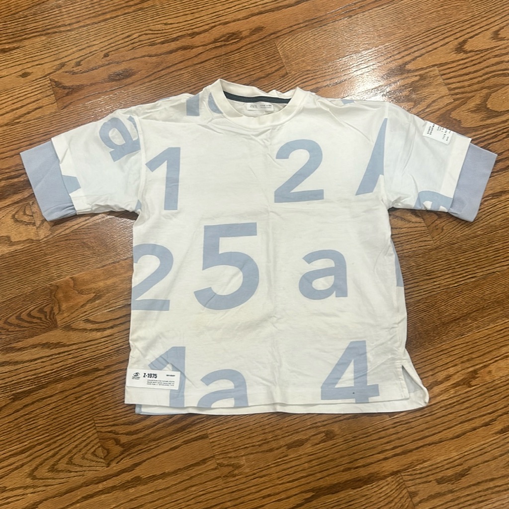 Zara Other | Zara T Shirt Kids Size 11/12 Good Condition | Color: Blue/White | Size: 11/12