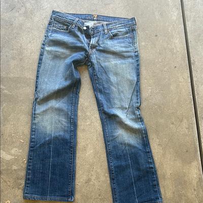 Madewell Jeans | 7 For All Mankind Blue Straight Jeans Classic Denim Style | Color: Blue | Size: 32