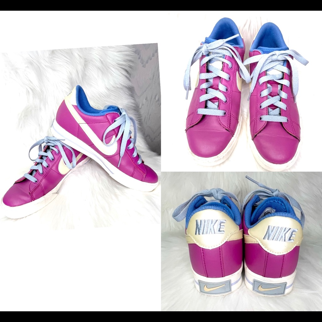 Nike Shoes | Women’s Nike Multi Nike Leather Sneaker. | Color: Blue/Pink | Size: 6.5