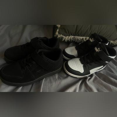 Nike Shoes | Kid Boys Oreo Puma High Top Sneakers & Black Starter Hook And Loop Shoes 1c | Color: Black/White | Size: 1b